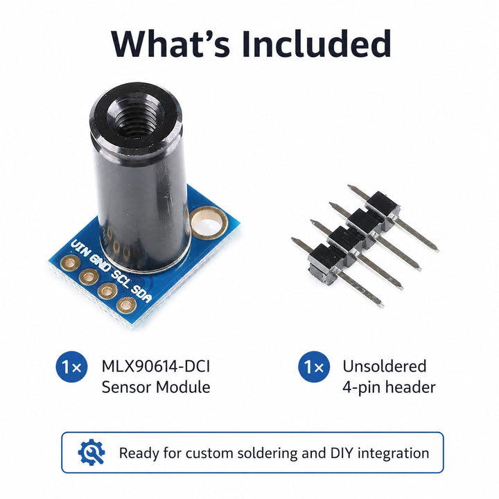 Ticfox Temperatursensor MLX90614-DCI Infrarot-Temperatursensormodul Fernelektronische DIY PCB