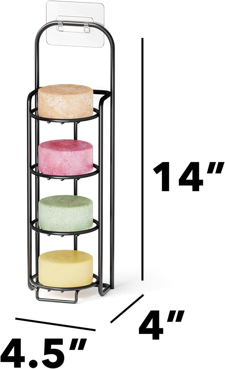 SpaceAid 4-stöckiger Shampoo-Stangenhalter für Dusche, selbstentleerender Seifenhalter, Caddy für Ba