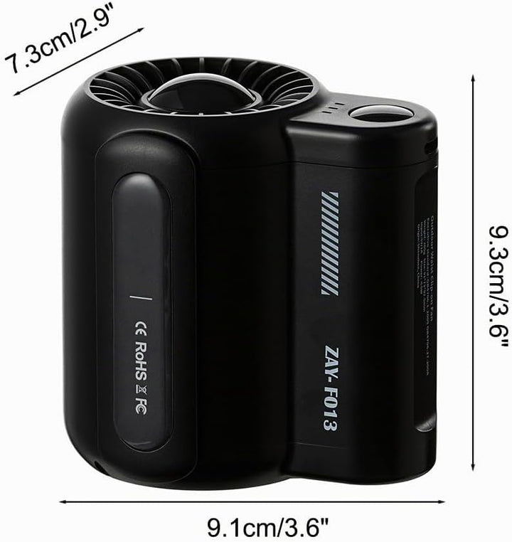 DONGKER Taillen-Clip-Ventilator, 4500mAh Mini Taillenlüfter, 3 Stufiger Tragbarer Handventilator mit