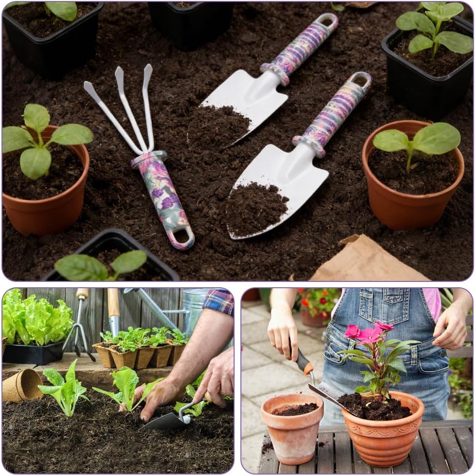 10-Gartenwerkzeug Set,Rostfreie Und Strapazierfähige Gartengeräte Mit Aufbewahrungsbox,Geeignet Zum