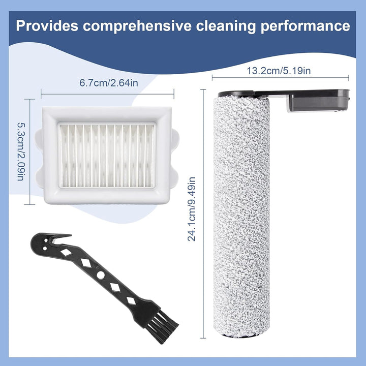 Bürstenrolle Filter Ersatzteile für Roborock Flexi Lite Nass- und Trockensauger Zubehörset，2 Bürsten