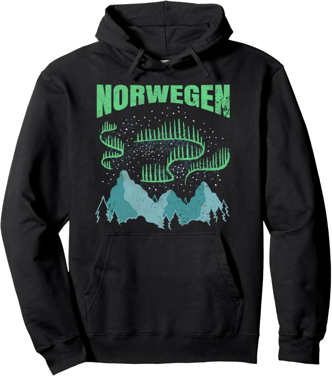 Nordlichter Norwegen Skandinavien Urlaub Reise Geschenk Pullover Hoodie