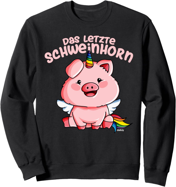 Schweinhorn Einhorn Schwein Schweinchen Kostüm Verkleidung Sweatshirt