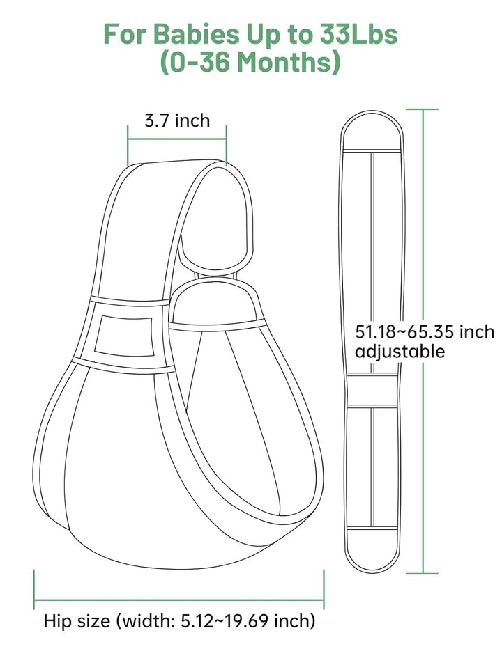 Tragetuch Baby, Mumgaroo Babytrage Neugeborene ab Geburt, On the Go Multifunktionale, für Babys von