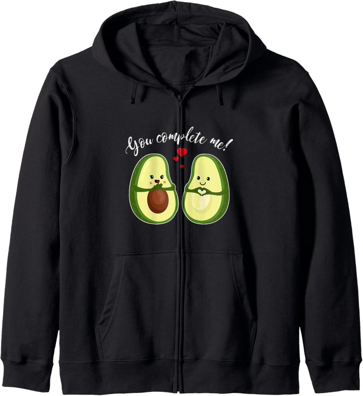 You complete me - Valentinstag - Lustiges Avocado Pärchen Kapuzenjacke