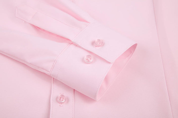 Alex Vando Damen-Hemden Normale Passform Langärmelig Stretch-Arbeitshemd M Wrinkle Free Pink, M Wrin