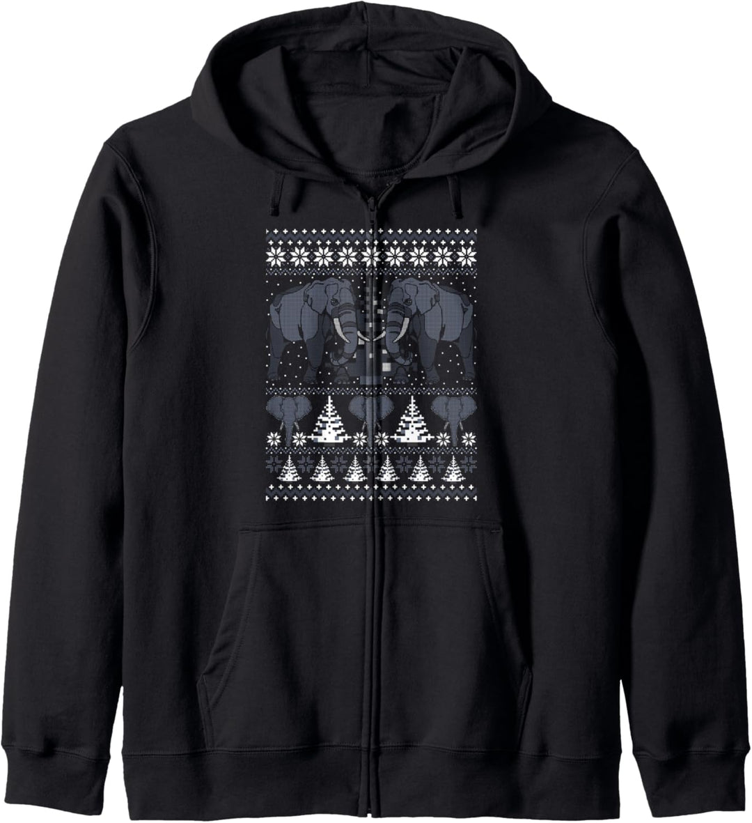 Elephant Ugly Christmas Happy Holidays Zoo Animal Xmas Gift Kapuzenjacke