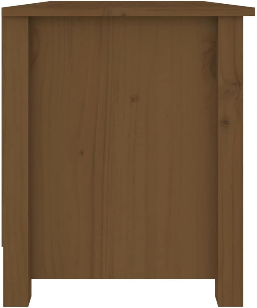 FIRBNUS Schuhbank Honigbraun 70x38x45,5 cm Massivholz Kiefer Schuhaufbewahrung Schuhorganizer Schuhs