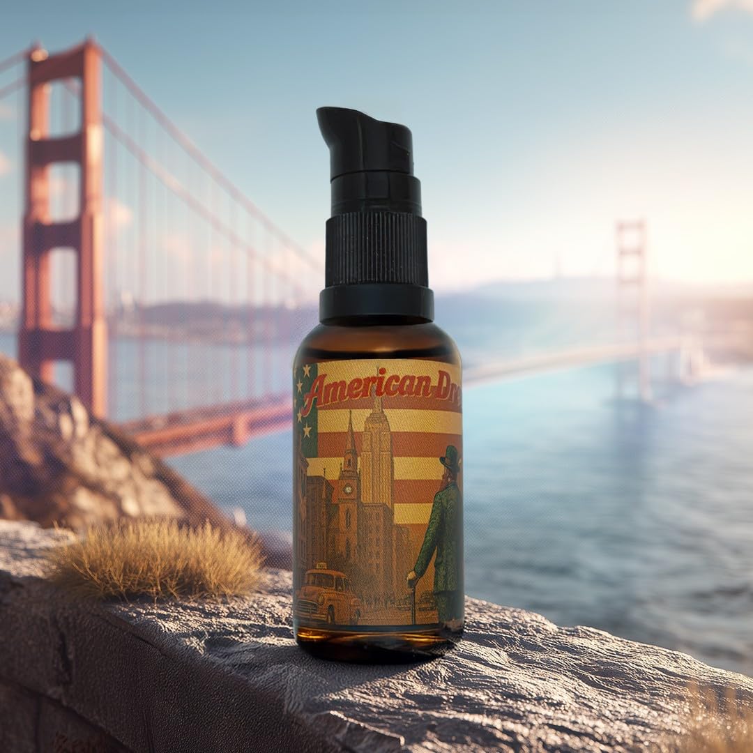 American Dream Bartöl 30ml Nährendes Öl für Bart & Gesicht Leichte Formel mit Jojoba, Hanf & Avocado