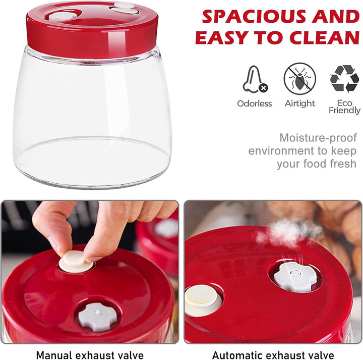 Gärglas,2 Stück1000ml Fermentierglas,Sauerteig Glas,Glas Fermentier,Gläser Fermentier,Sauerteig Star