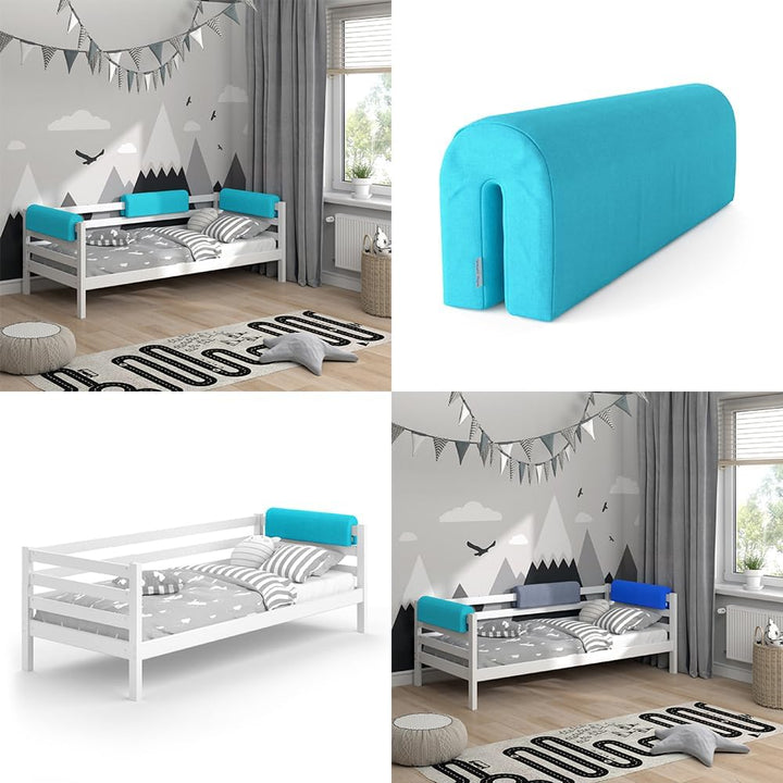 Bettumrandung, Türkis, 70 x 20 cm, für sicheren Rundumschutz am Kinderbett anpassbar, Türkis