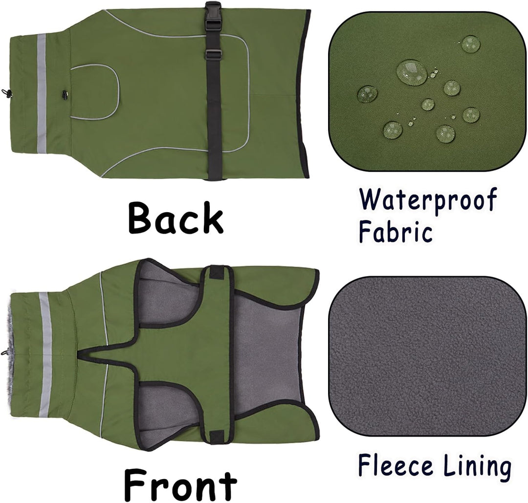 Mantel Hund Wasserdicht Winter Hundemantel Warm Wasserdicht Hundejacke Fleece Hundepullover Hundeman