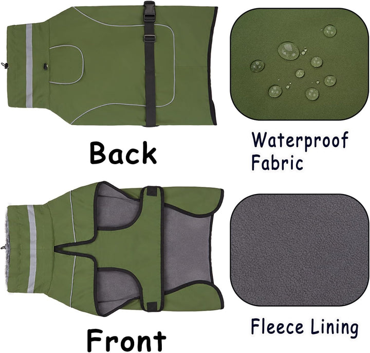 Mantel Hund Wasserdicht Winter Hundemantel Warm Wasserdicht Hundejacke Fleece Hundepullover Hundeman