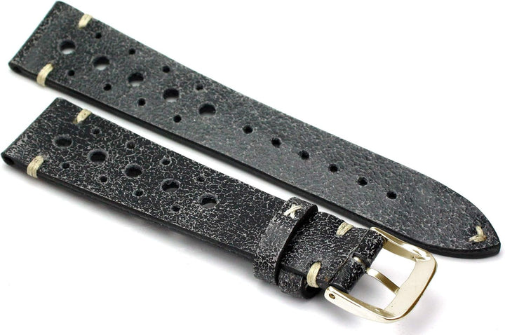 RIOS1931 Rallye Gold Vintage Rindsleder Uhrenarmband handgemacht in Deutschland Robust 22mm Scratche