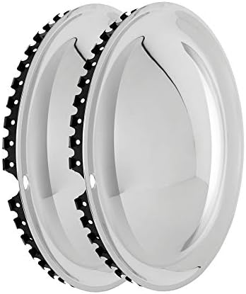 Moon Caps 14" Zoll (2X) Edelstahl poliert Radzierblenden Radkappen Radblenden~