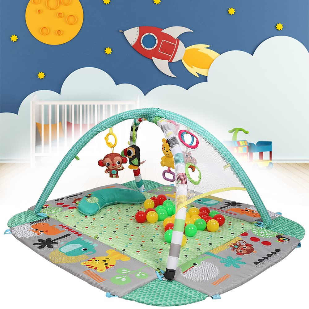 5-in-1 Erlebnisdecke & Bällebad mit Bällen - Totally Tropical, Spieldecke mit Spielbogen, 20+ Minute