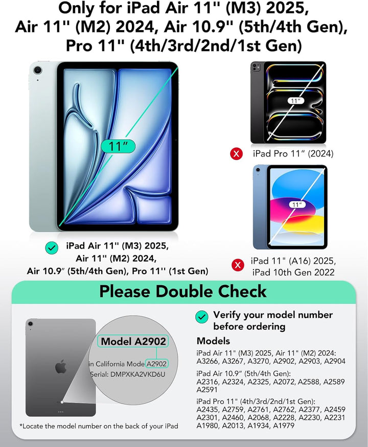 ESR Rebound Magnetische Keyboard Hülle, iPad Tastatur Hülle kompatibel mit iPad Pro 11/iPad Air 5/4,