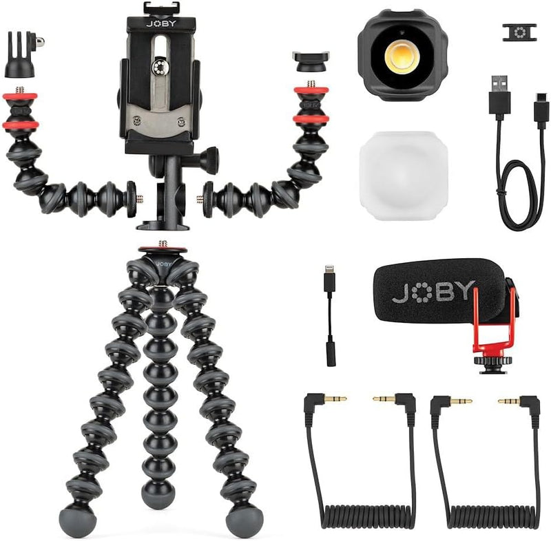 JOBY GorillaPod Advanced Vlogging Kit für Smartphones, Universales Vlogging Kit, Smartphone-Content-