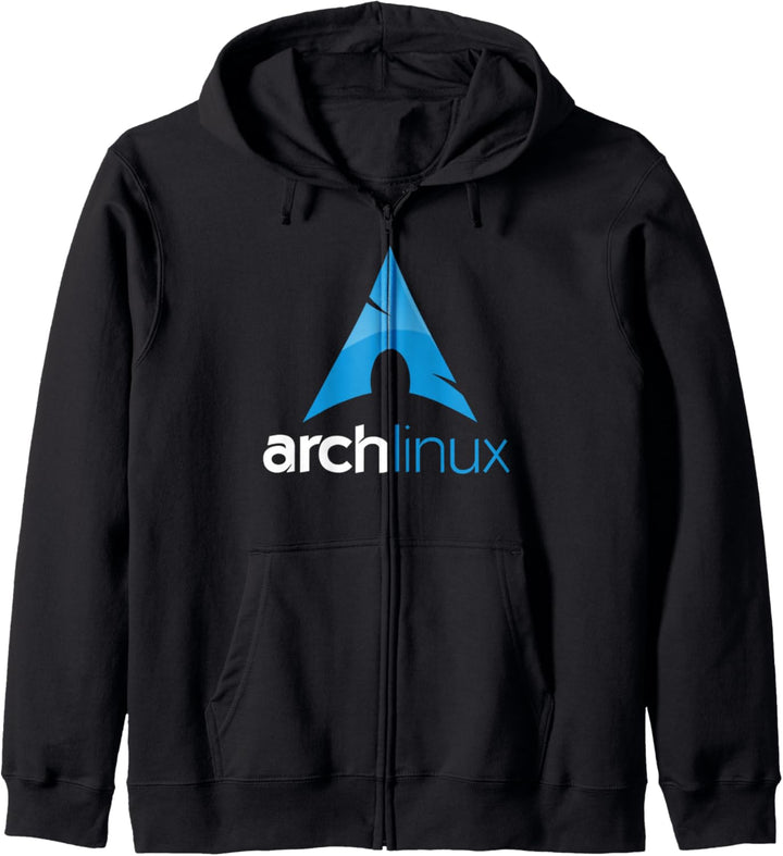 Arch Linux T-Shirt mit Tagline und Logo Open Source Os Tee Kapuzenjacke