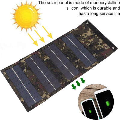 40 W Faltbares Solarpanel-Ladegerät, 4-fache Solarstrom-Ladetasche für Notfall-Aufladung, Outdoor, C