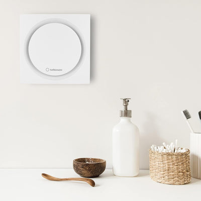 Turbionaire RING 100 SW Badlüfter Fan, Doppelte Ansaugung und Vorderseite, 100 mm, Weiss, Nichtrückk