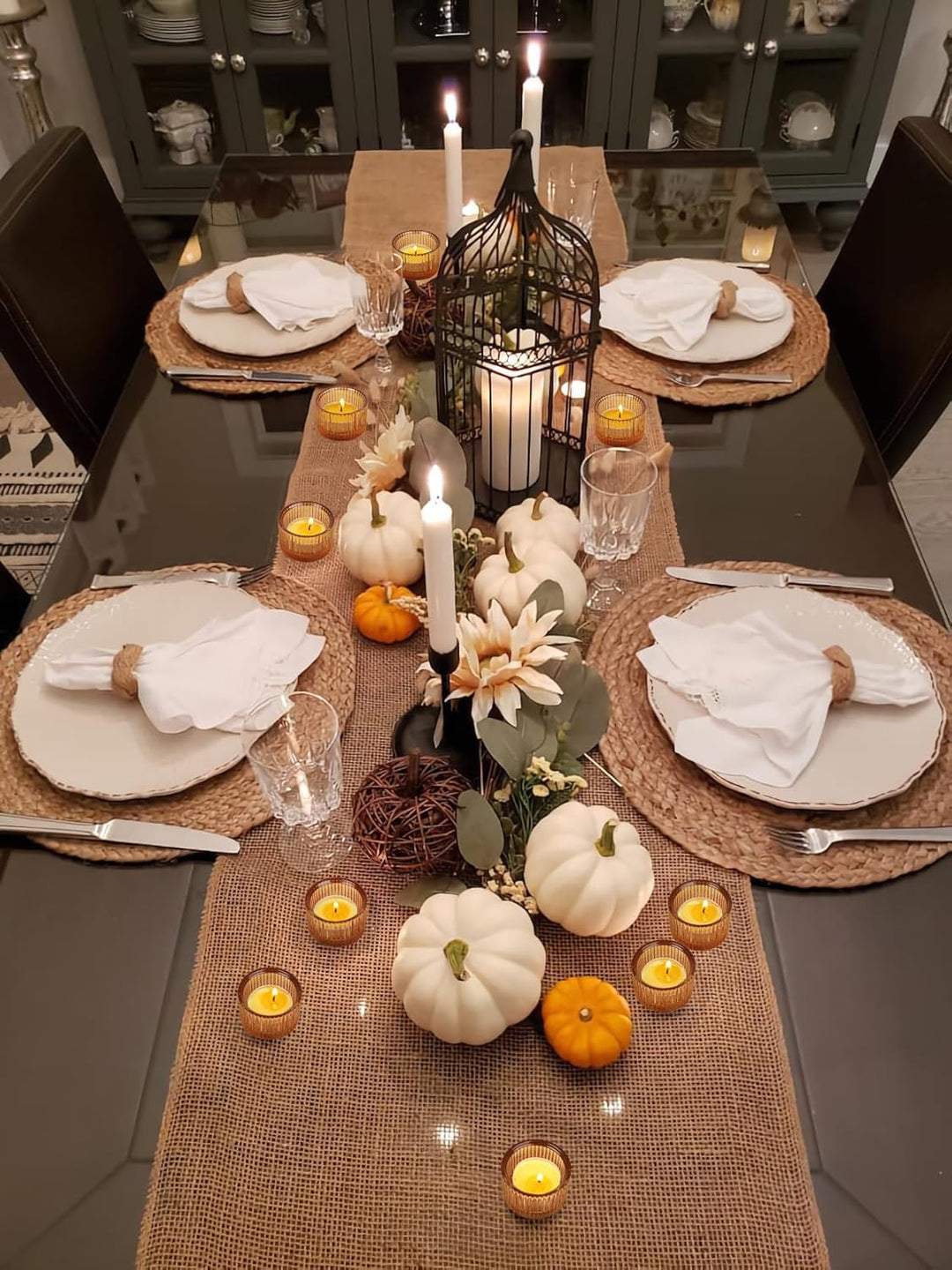 HofferRuffer Teelichthalter, 12 Stück, Glas-Teelichthalter für Abendessen, Hochzeit, Party, Weihnach
