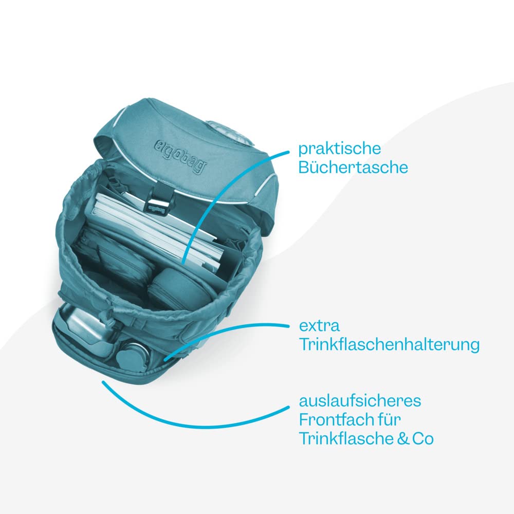Ergobag Pack Küss Den Bär Schulrucksack Set 6tlg, Rot