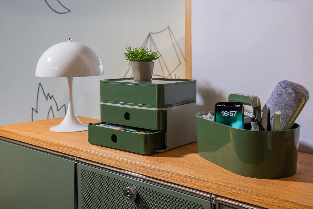 HAN Schubladenbox Allison SMART-BOX mit 2 Schubladen und Trennwand, Kabelführung, stapelbar, Utensil
