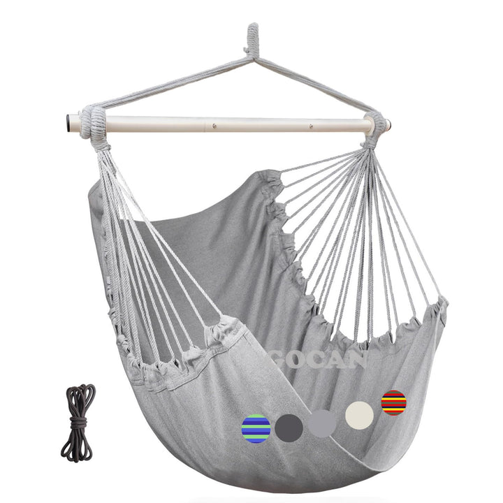 GOCAN Hängematte Stuhl Grosse Hängematte Schaukel, 110 x 150cm Last 150kg, Baumwolle Hängematte Stuh