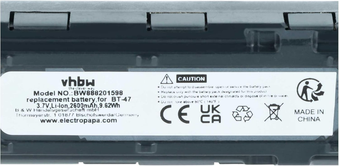 vhbw Akku kompatibel mit Datalogic Gryphon GBT4500, GM4500, 4500 Barcodescanner POS (2600mAh, 3,7V,