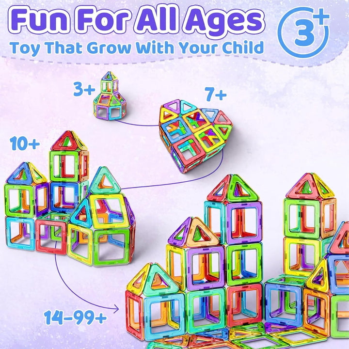 COOLJOY Magnetische Bausteine| 40 Teile Magnetbausteine Magnete Kinder | Magnetspielzeug Tiles | Mag