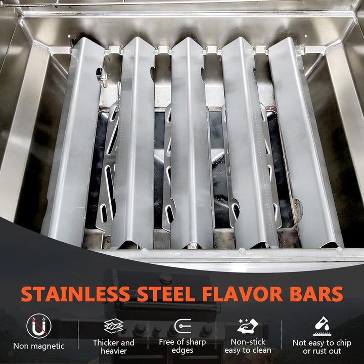 QuliMetal Aromaschienen für Weber Genesis II und Genesis II LX 300 Serie ab 2017, 43,4 cm, 17GA, pas