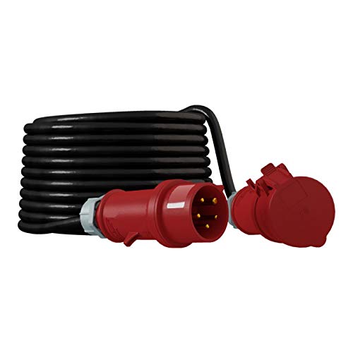 Doktorvolt Verlängerungskabel 25m Verlängerung-Stromkabel 400V für Aussen Outdoor-Elektrokabel Gummi