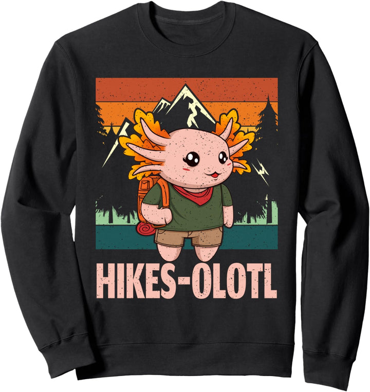 Axolotl Wander-Axolotl auf Wanderausflug Sweatshirt