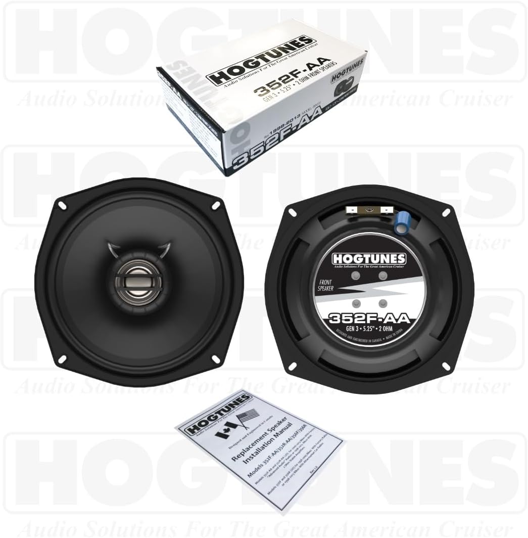 Hogtunes 352F-AA 13,3 cm Ersatz-Frontlautsprecher (für Harley-Davidson FLH Touring Modelle 2006–2013