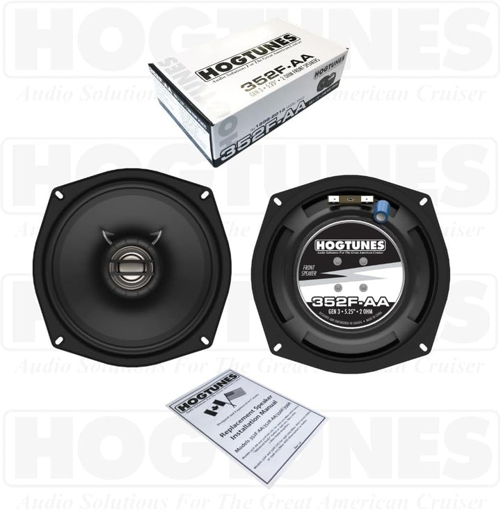 Hogtunes 352F-AA 13,3 cm Ersatz-Frontlautsprecher (für Harley-Davidson FLH Touring Modelle 2006–2013
