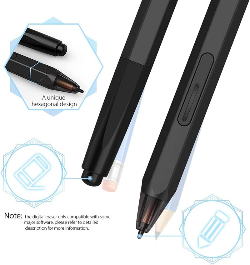 XP-PEN Deco 02 Grafiktablet Drawing Tablet Pen Tablet batterieloser Stift mit 8192 Druckstufen mit R