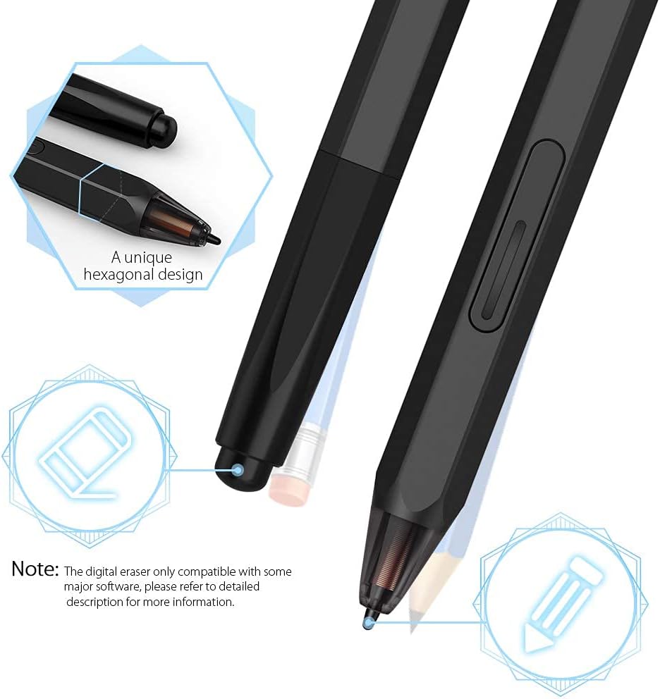 XP-PEN Deco 02 Grafiktablet 10" x5,63 Zeichentablett, 6 Schnellzugriffstasten und 1 Drehrad,Stift mi