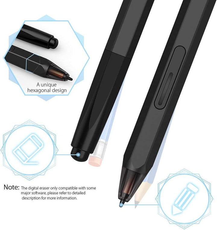 XP-PEN Deco 02 Grafiktablet 10" x5,63 Zeichentablett, 6 Schnellzugriffstasten und 1 Drehrad,Stift mi