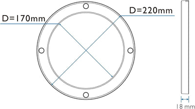 HAVA LED Panel Sensorleuchte 18W, warmweiss 3000K