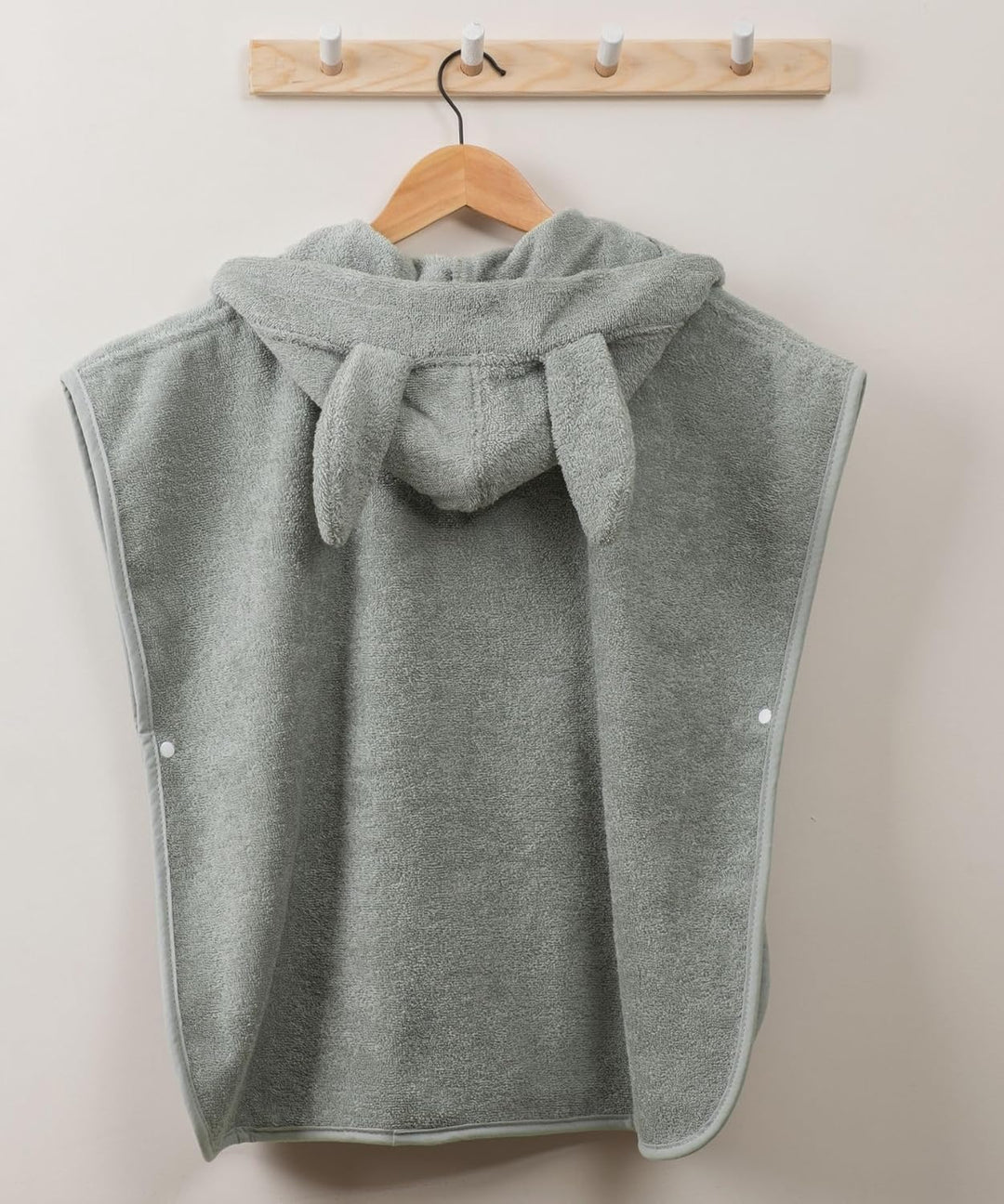 PandaHome Linden &amp; Green Badeponcho Kinder, Frottee-Poncho für Jungen und Mädchen aus 100% Baumwolle