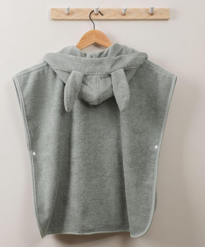 PandaHome Linden &amp; Green Badeponcho Kinder, Frottee-Poncho für Jungen und Mädchen aus 100% Baumwolle