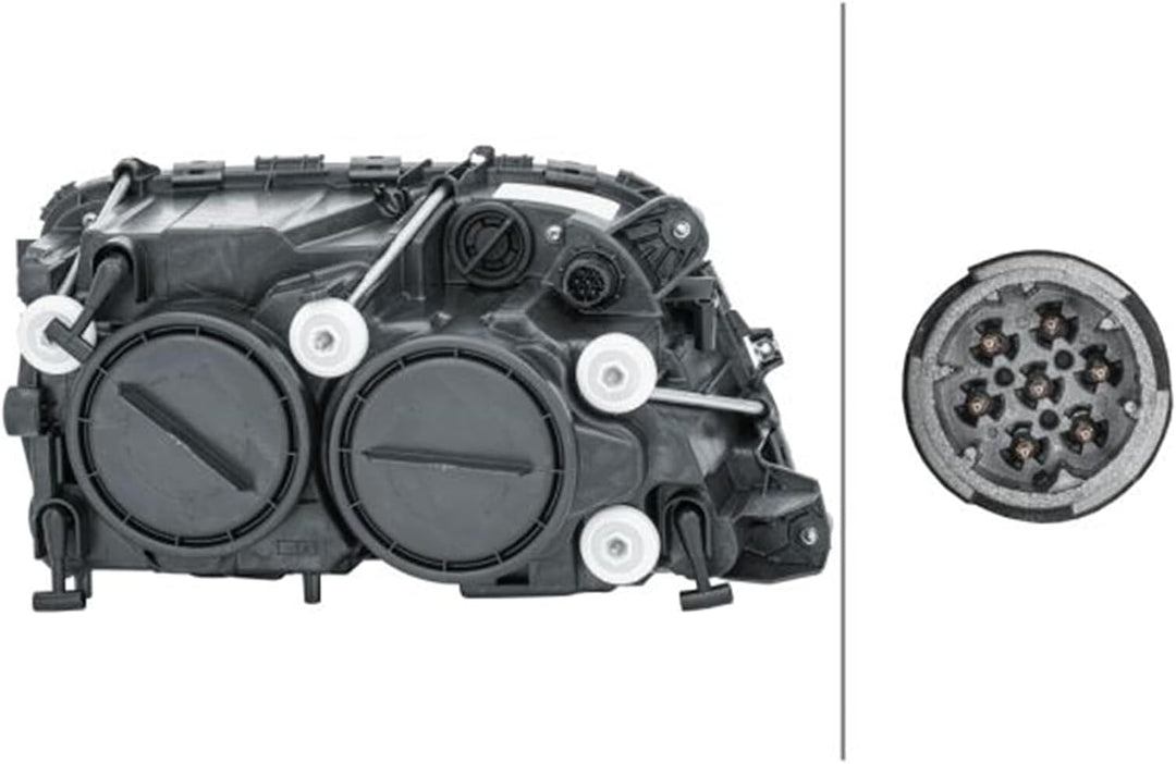 HELLA 1EH 009 513-031 FF/Halogen-Hauptscheinwerfer - links - für u.a. Mercedes-Benz Actros MP3 Links