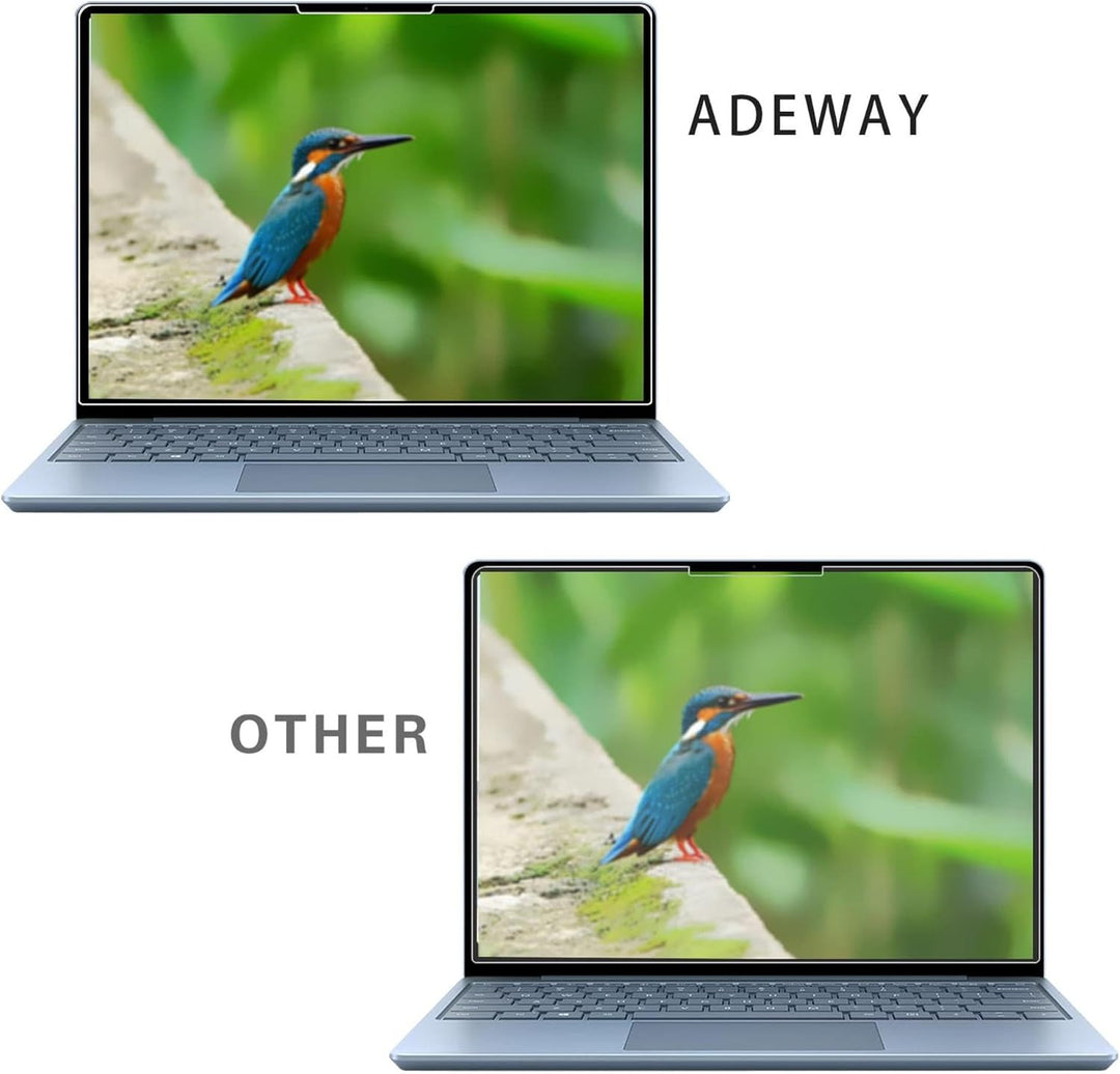 Adeway [2 Stück Gehärtetem Glas Displayschutzfolie für Surface Laptop Go 3/2/1 12.4 inch (2023 Relea