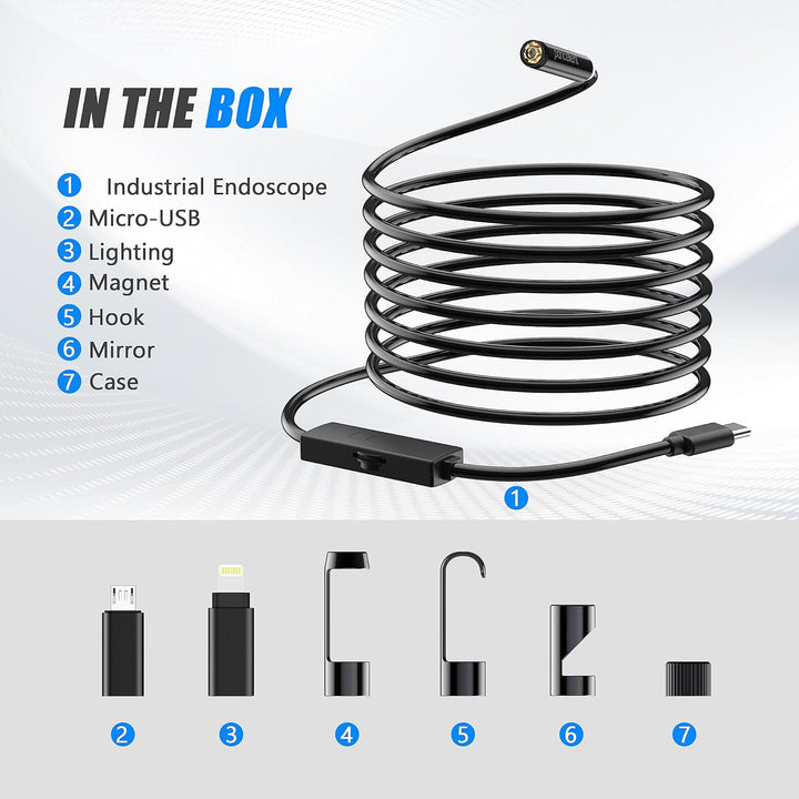 1920P HD Snake Inspektion Endoskop, pancellent Typ C Endoskop, Scope Kamera mit 8 LED Leuchten für A