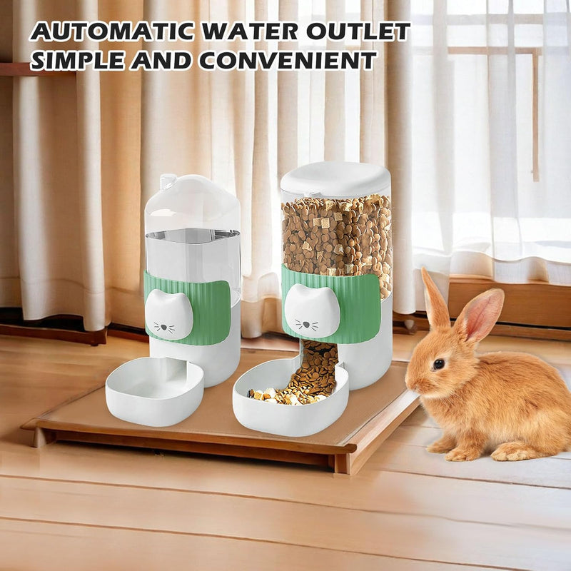 Automatischer Futterautomat Katze und Wasserspender, Futterspender für Katzen, Automatischer Futters