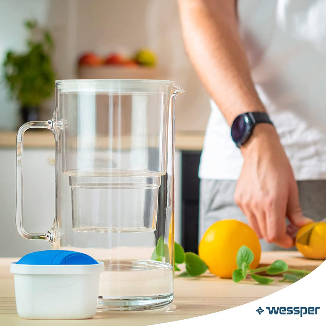 Wessper Wasserfilter Kartuschen für Wasser Kanne, AQUAMAX SPORT Filter Trinkwasser Ideal für Sportle