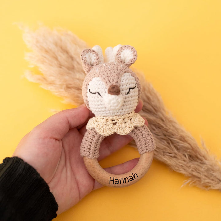 Bärenfreunde® - Personalisierter Beissring Baby - Niedlicher Greifling für Baby's ab 0 Monate - Baby