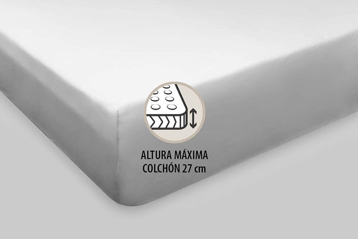 BURRITO BLANCO Baumwolle Plansatz 100% Lisas Einzelbett 105x190 cm bis 105x200 cm, Weiss Ancho de 10