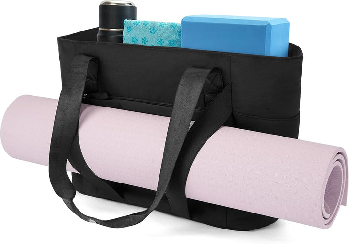 Axcone Tragetasche für Damen mit Reissverschluss,Gesteppte Tragetasche,Sporttasche mit Yogamatten-Gu